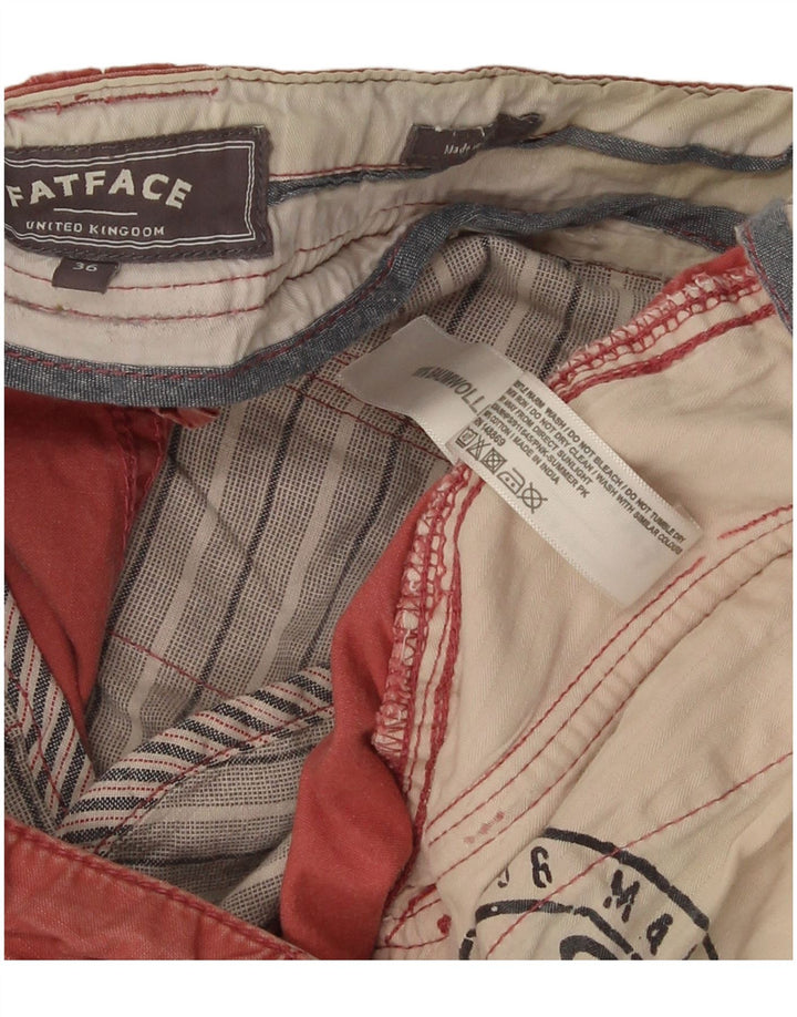 Ανδρικό σορτς Cargo Fat Face W36 μεγάλο κόκκινο βαμβακερό