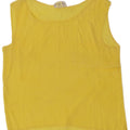 Vintage Γυναικεία Crop Αμάνικη Μπλούζα Top IT 42 Medium Yellow Acetate