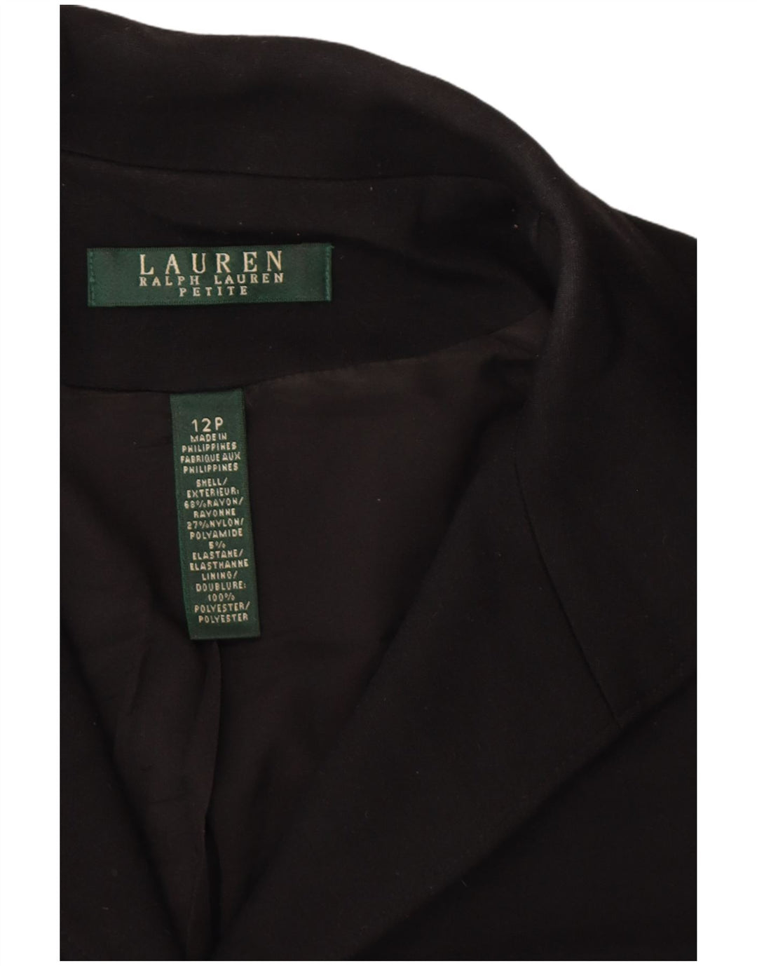 RALPH LAUREN Γυναικείο τζάκετ μπλέιζερ με 5 κουμπιά, μαύρο 12 μεγάλο