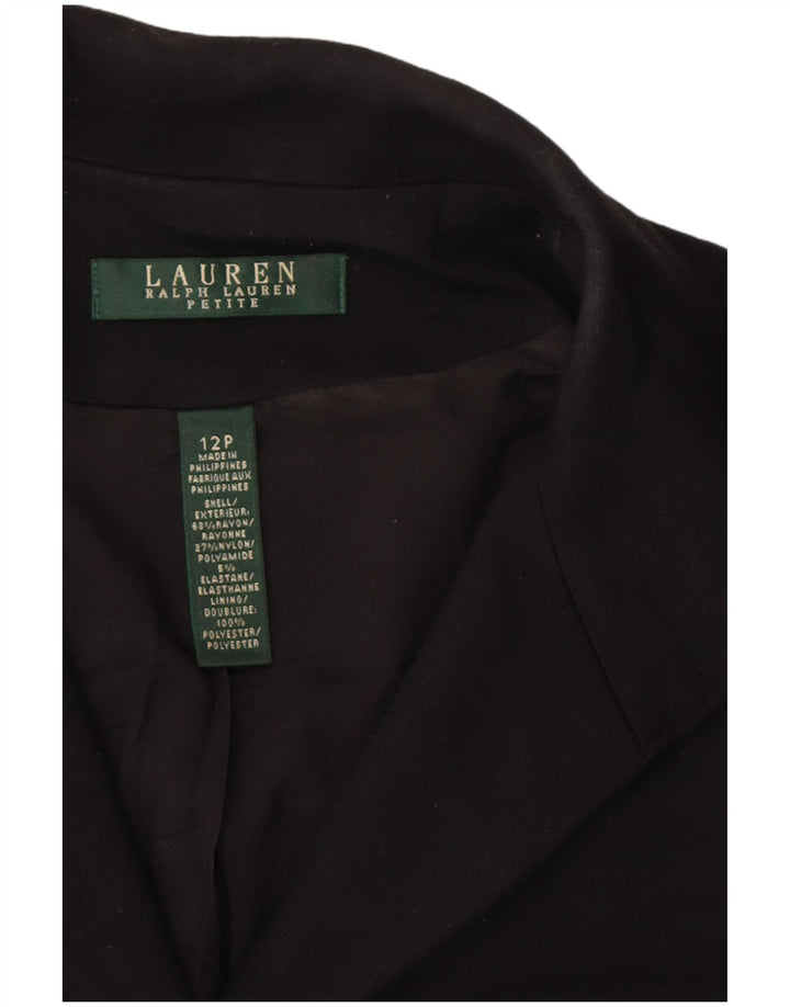 RALPH LAUREN Γυναικείο τζάκετ μπλέιζερ με 5 κουμπιά, μαύρο 12 μεγάλο