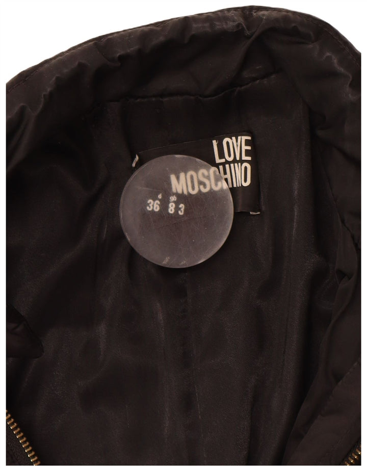 Moschino Γυναικείο Πανωφόρι UK 8 Small Black Polyester