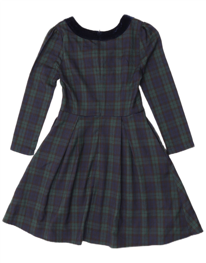 Γυναικείο μακρυμάνικο φόρεμα Joanie A-Line UK 8 Small Green Check Polyester