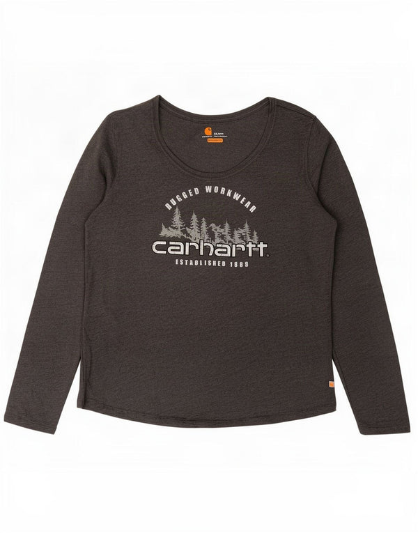 Carhartt Girls Relaxed Fit Graphic Top Μακρυμάνικο 15-16 ετών XL Γκρι