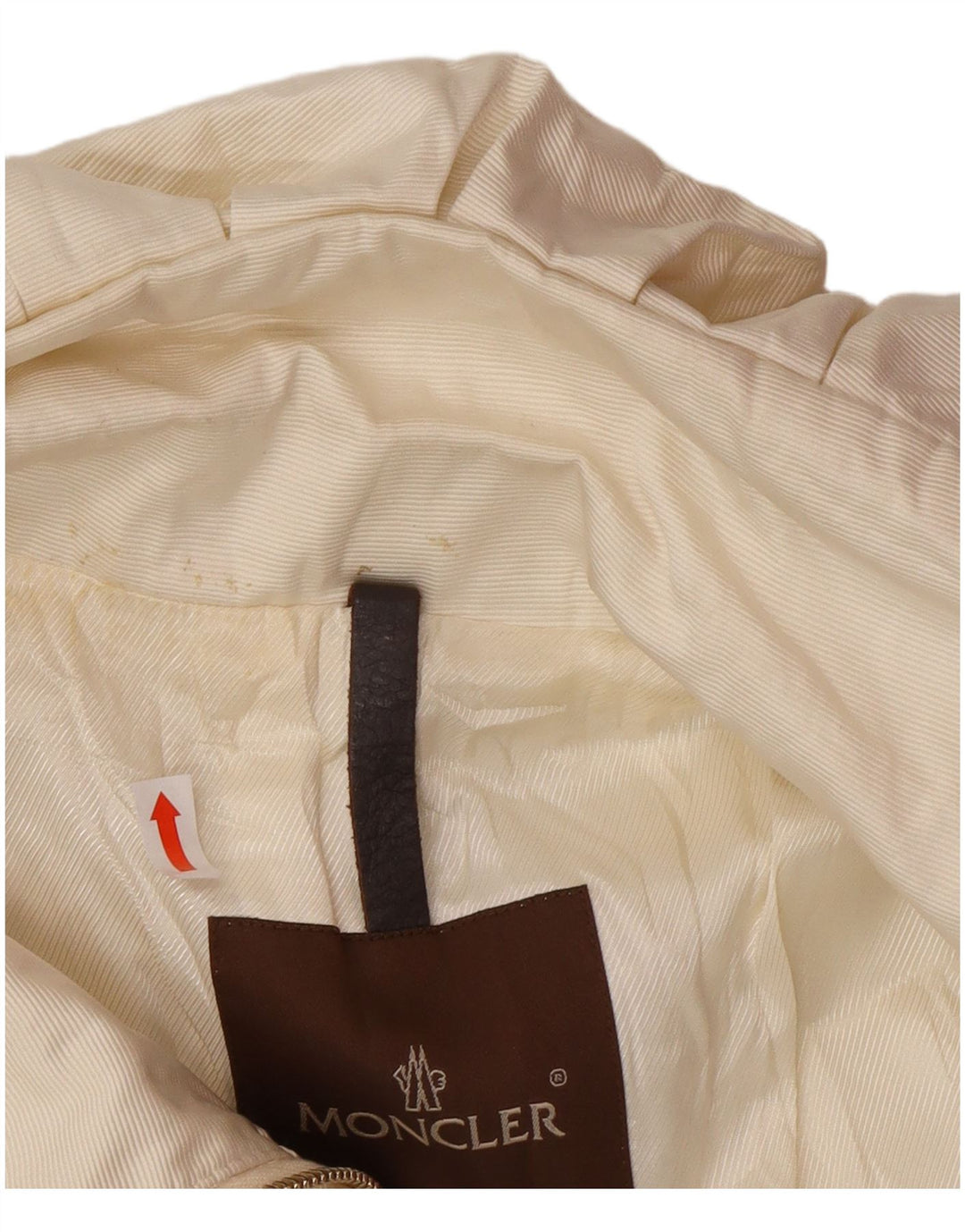 MONCLER Γυναικείο Crop Bomber Jacket Size 2 Medium Off White Polyester