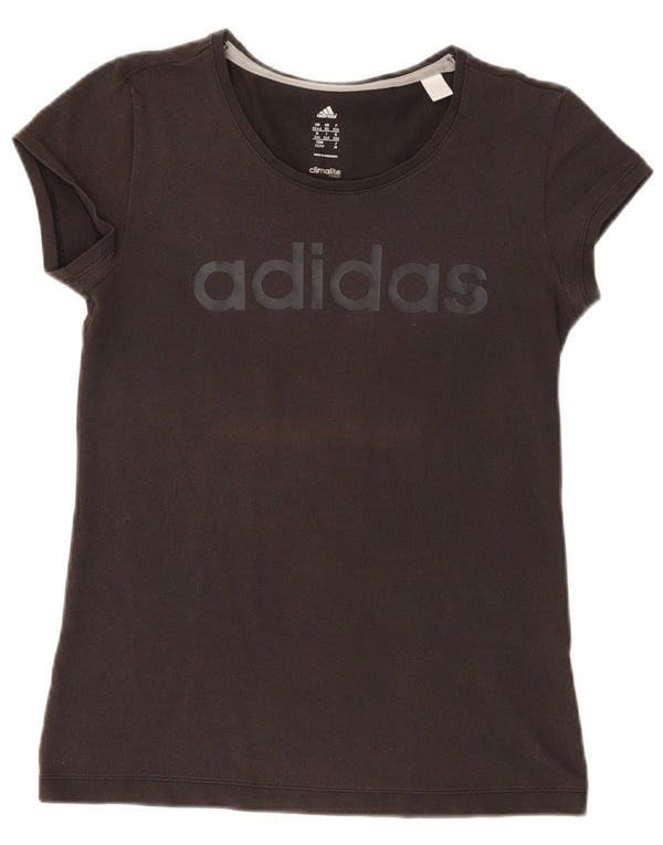 Adidas Γυναικείο T-Shirt Climalite Top UK 4/6 XS καφέ βαμβακερό