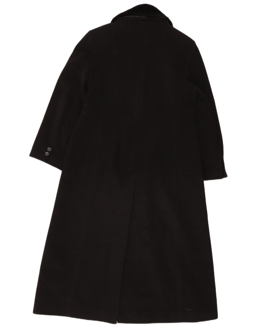 St. Bernard Γυναικείο παλτό με διπλό στήθος UK 14 μεγάλο μαύρο μαλλί