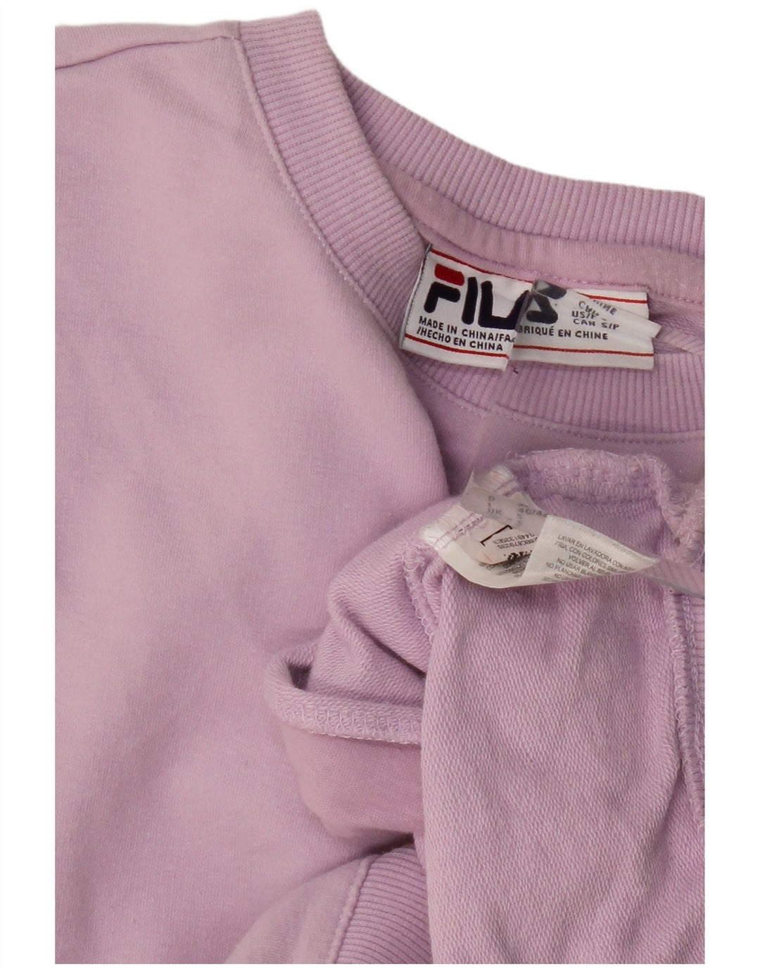 Γυναικείο φούτερ FILA υπερμεγέθη Jumper UK 10 Μικρό μωβ βαμβακερό