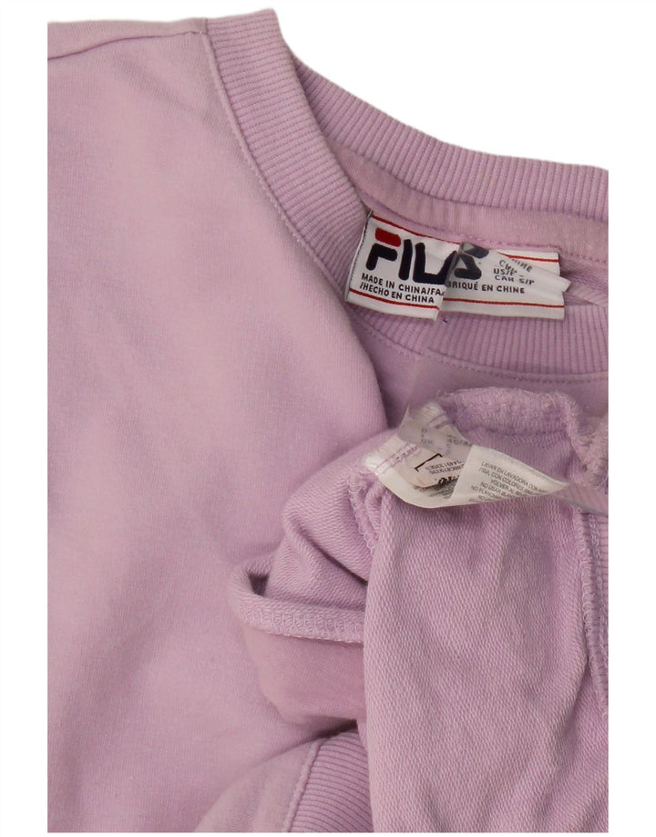Γυναικείο φούτερ FILA υπερμεγέθη Jumper UK 10 Μικρό μωβ βαμβακερό