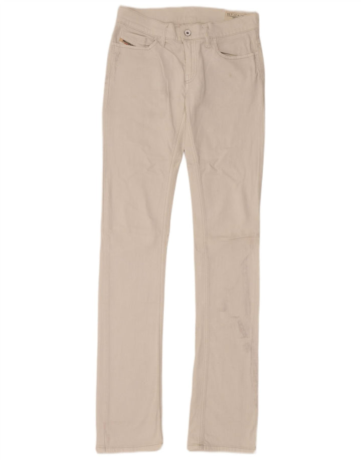 DIESEL Γυναικείο Liv Slim Straight Jeans W27 L24 Λευκό βαμβακερό