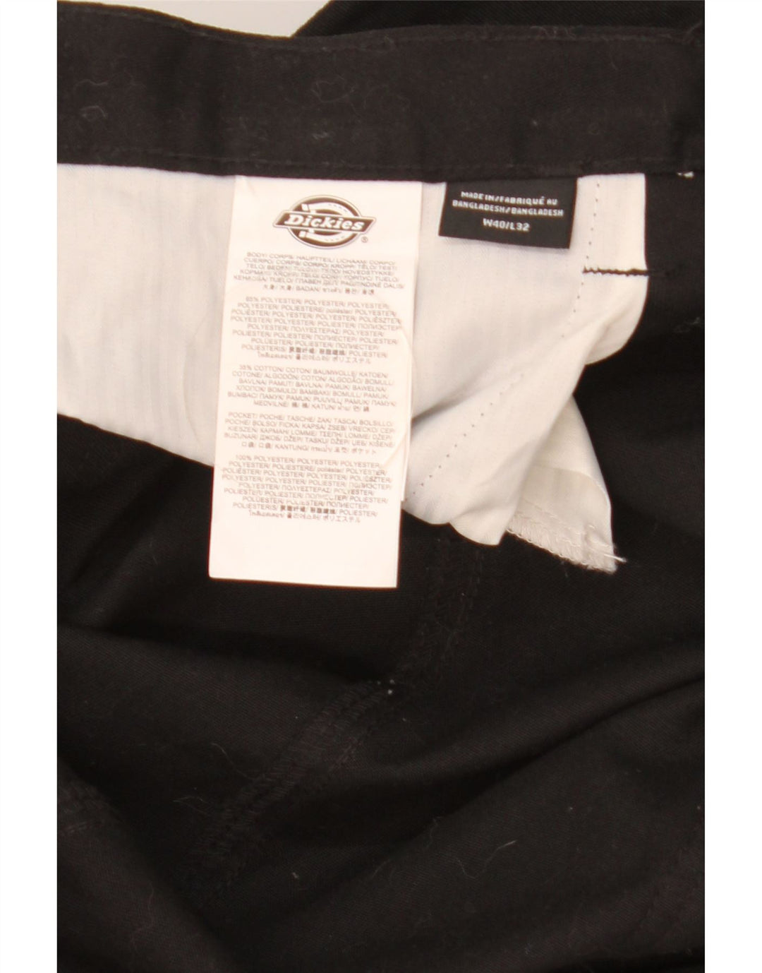 Ανδρικό ίσιο παντελόνι Cargo Dickies W40 L32 Μαύρο πολυεστέρα