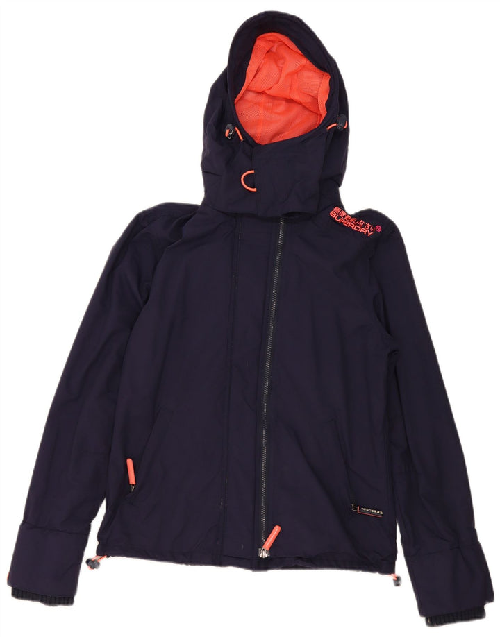 Superdry Γυναικείο Windcheater Windbreaker Jacket UK 14 Medium Navy Blue