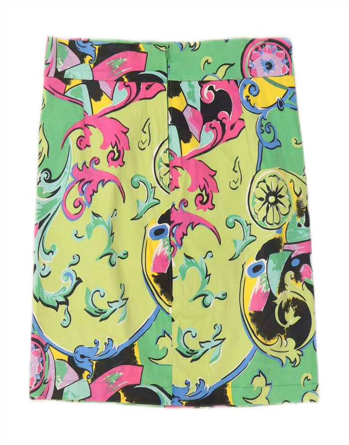 Γυναικεία ίσια φούστα VINTAGE W26 Small Green Paisley