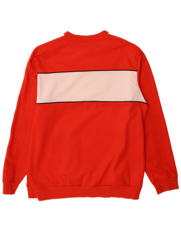 Ανδρικό γραφικό φούτερ Adidas Jumper XL Orange Colourblock Βαμβακερό