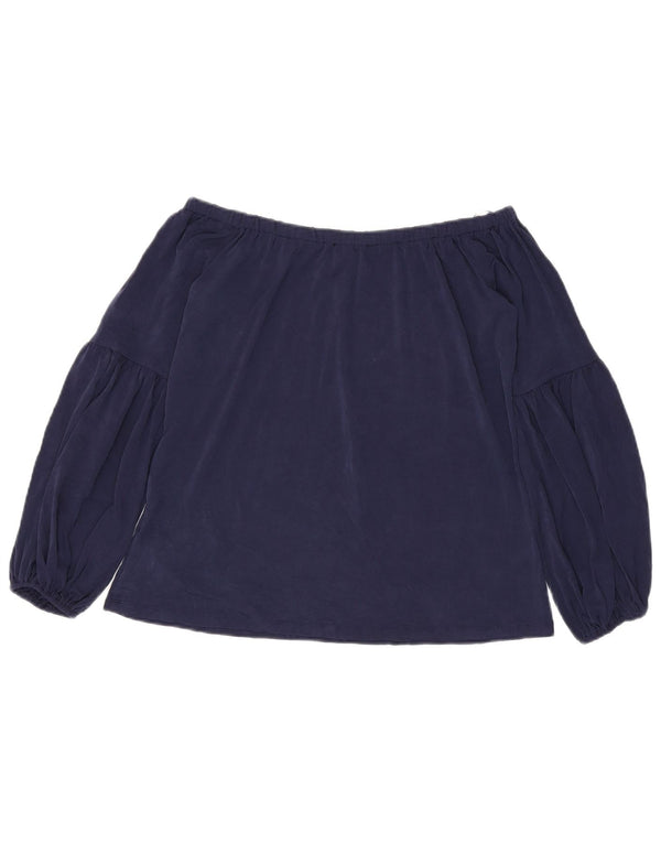 Michael Kors Γυναικείο Crop Off Shoulder Top 10 Small Navy Blue Polyester