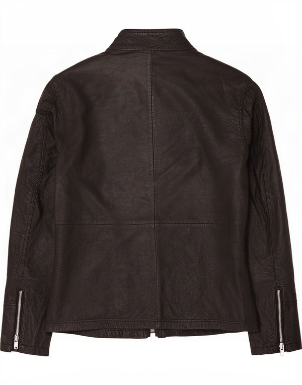 Ανδρικό Δερμάτινο Μπουφάν BARNEYS UK 38 Medium Black