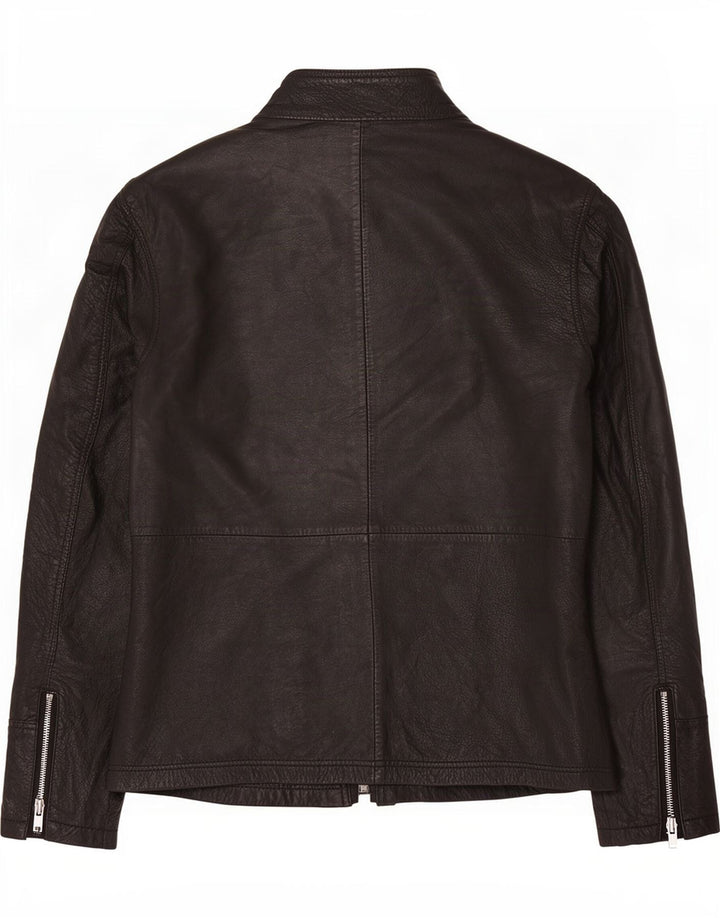 Ανδρικό Δερμάτινο Μπουφάν BARNEYS UK 38 Medium Black