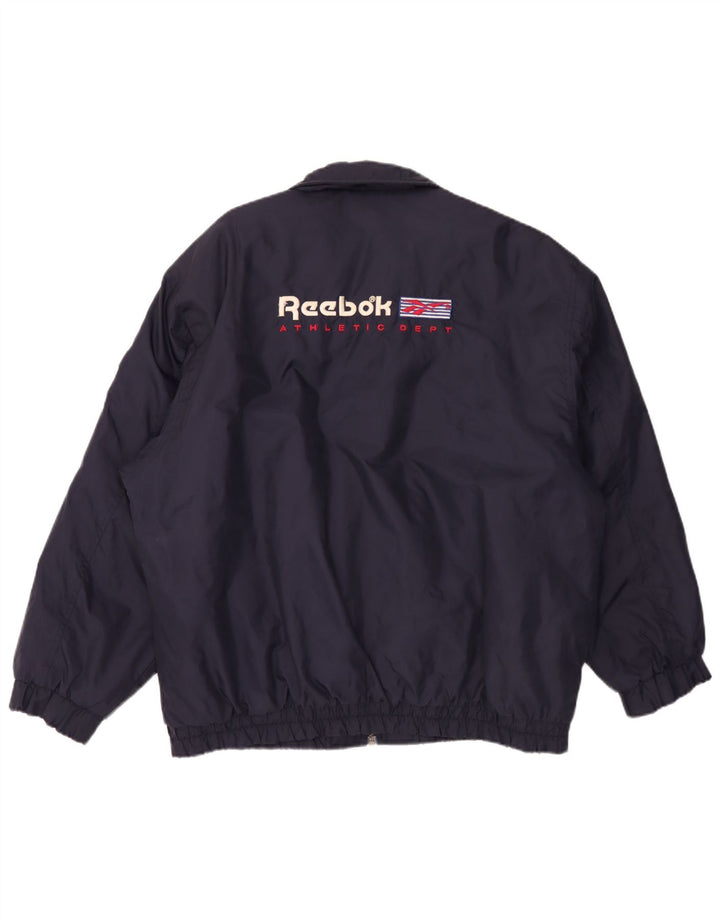 Ανδρικό μπουφάν Reebok Graphic Bomber UK 42 XL Navy Blue Nylon