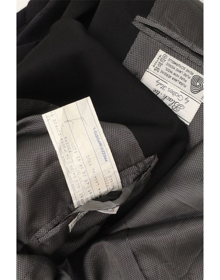 Vintage Ανδρικό σακάκι 1 κουμπιού σακάκι IT 54 2XL Μπλε Navy ριγέ παρθένο μαλλί