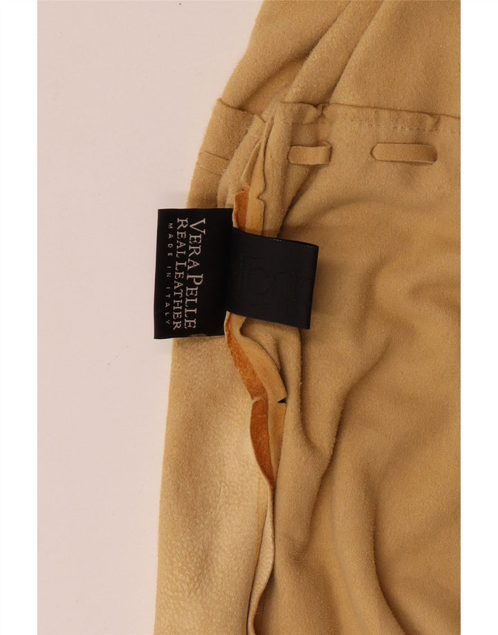 Fontanelli Γυναικείο Σουέντ Μπουφάν IT 46 Μεγάλο Δερμάτινο Μπεζ