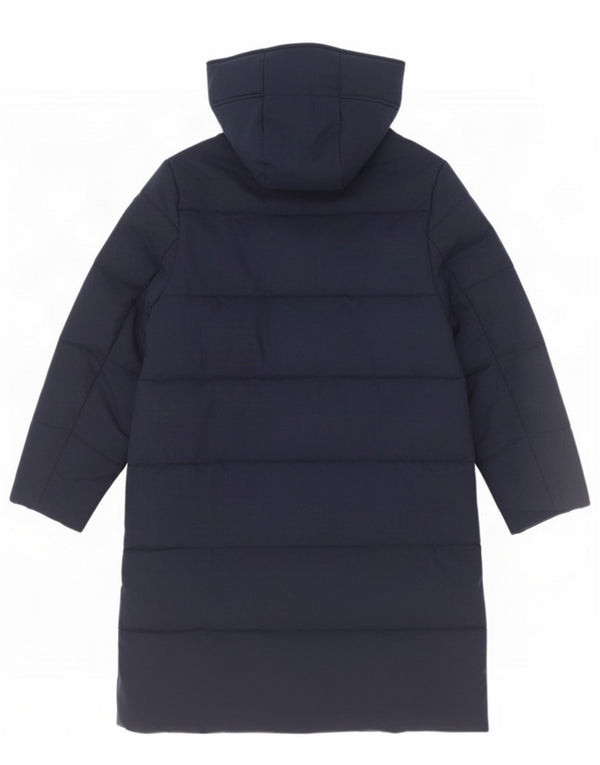 Crew Clothing Γυναικείο παλτό με κουκούλα UK 16 Large Navy Blue Polyester
