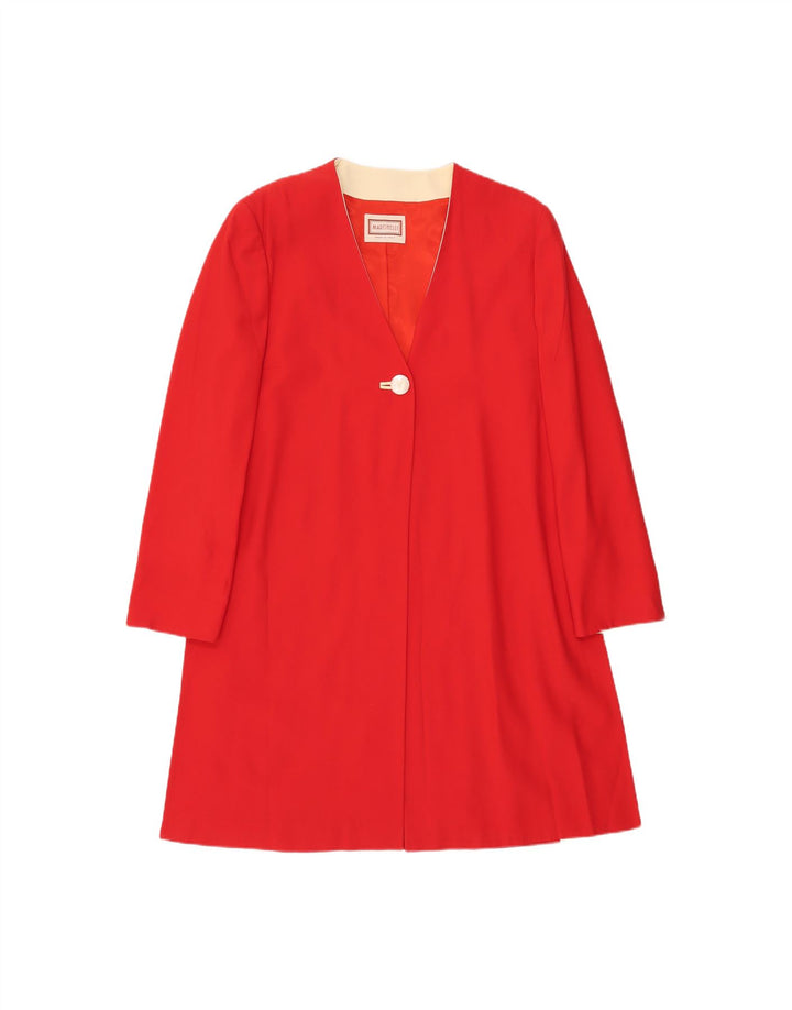 MARTINELLI Womens Overcoat IT 44 Medium Red