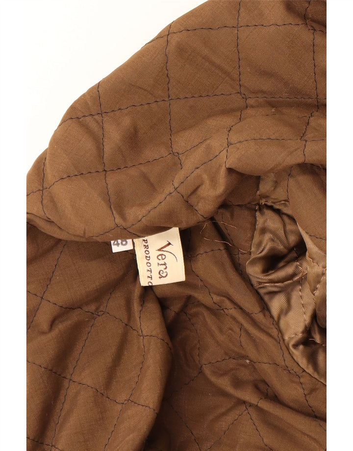 Ανδρικό Suede Jacket Fabiani με κουκούλα IT 48 Δερμάτινο Μεσαίο Καφέ