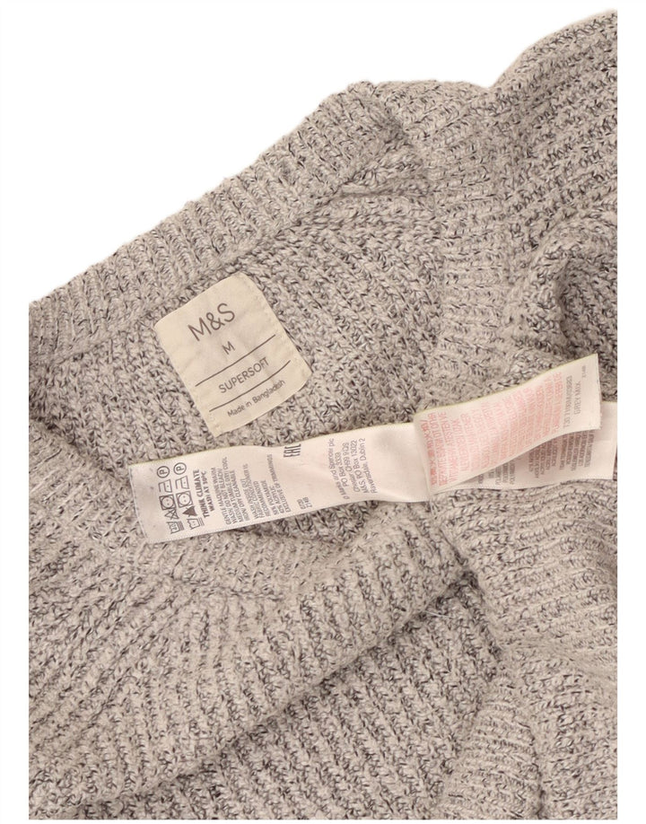 Marks & Spencer Ανδρικό πουλόβερ με λαιμό σκάφος, μεσαίο γκρι από πολυαμίδιο