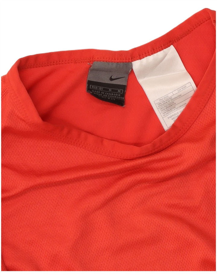 Γυναικείο Crop τοπ NIKE Μακρυμάνικο US 8/10 Μεσαίο κόκκινο πολυεστέρας