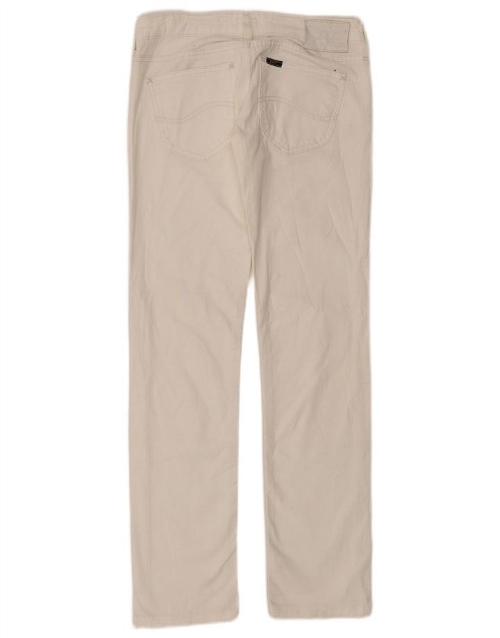 Γυναικείο τζιν ίσιο LEE W26 L33 Λευκό βαμβακερό