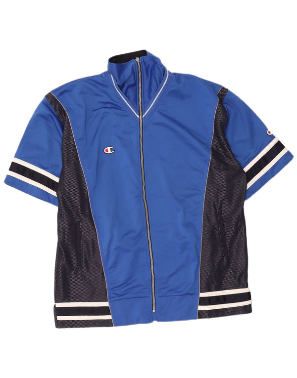 Ανδρική φόρμα με κοντό μανίκι Champion Top Jacket XL Blue Colourblock