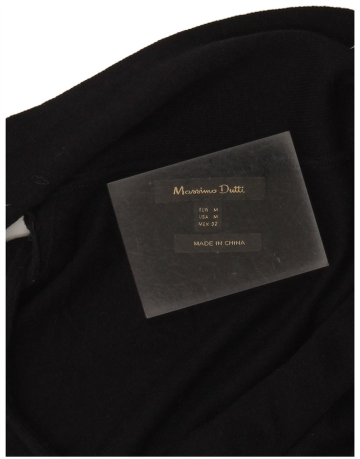 Massimo Dutti Γυναικείο πουλόβερ με σάλι με λαιμόκοψη UK 12 Medium Navy Blue