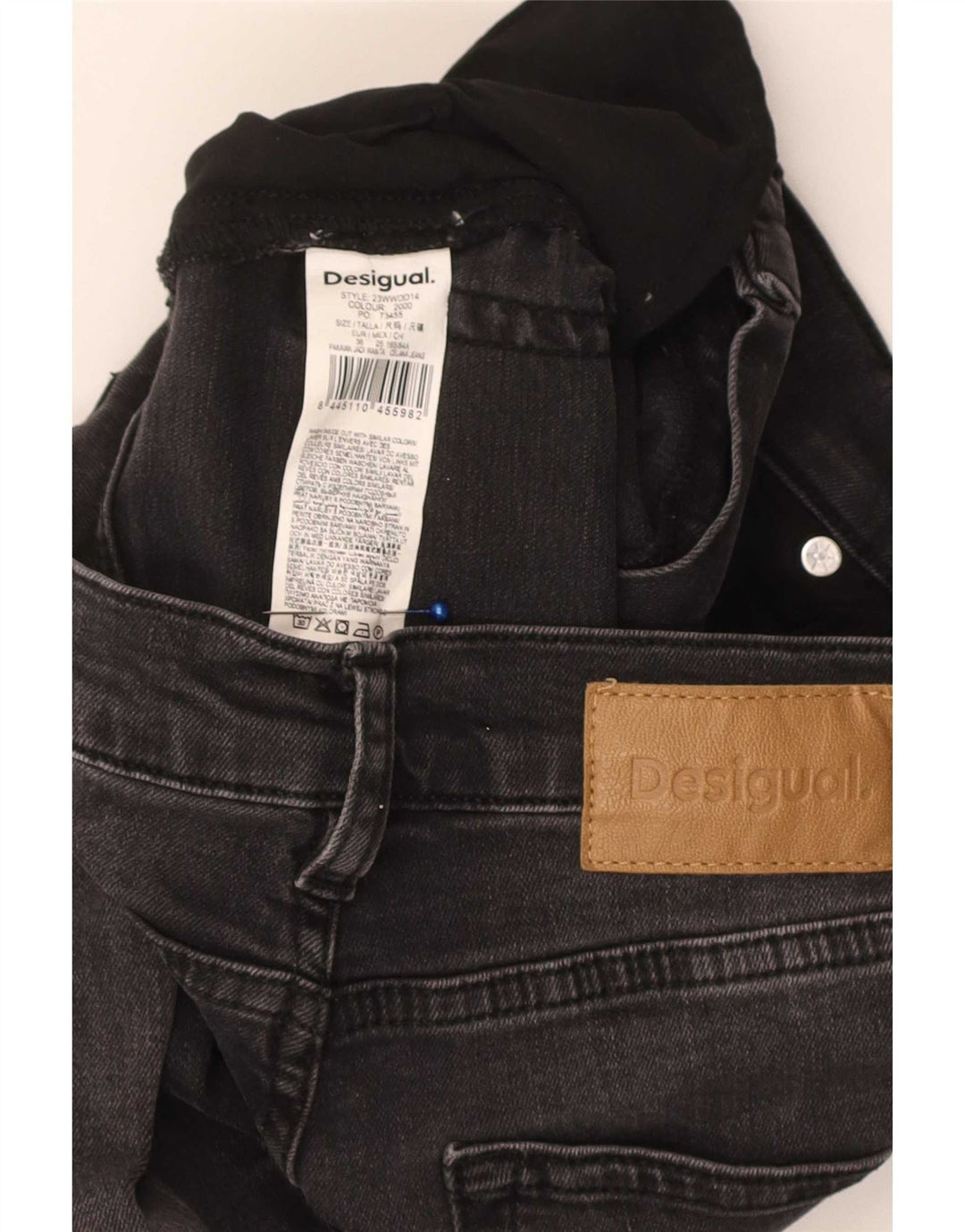 Desigual Γυναικείο Slim Flared Jeans EU 36 Small W26 L33 μαύρο βαμβακερό