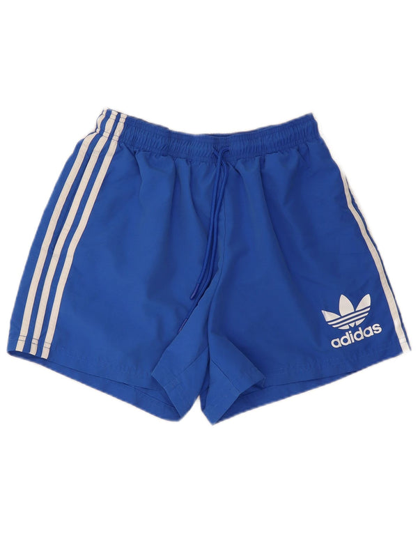 Ανδρικό αθλητικό σορτς Adidas από μεσαίο μπλε πολυεστέρα