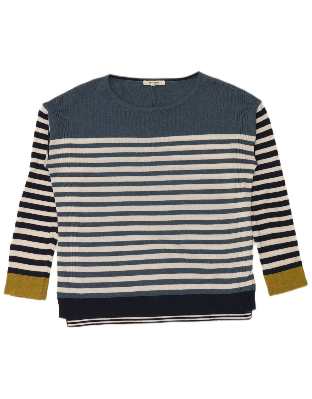 White Stuff Γυναικείο πουλόβερ με λαιμόκαυστο UK 8 Small Blue ριγέ