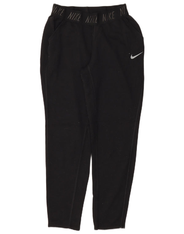 Γυναικεία NIKE Dri Fit Graphic αθλητική φόρμα UK 10 Small Black