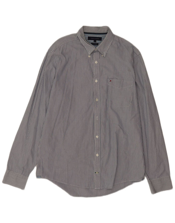 Tommy Hilfiger Ανδρικό πουκάμισο New York Fit Large Navy Pinstripe