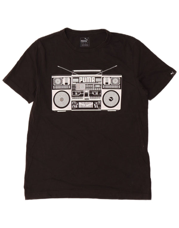Ανδρικό γραφικό T-Shirt PUMA Top Medium Μαύρο