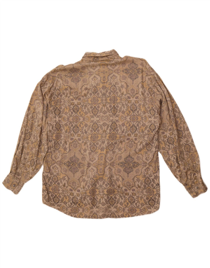 Π.Μ. & Company Ανδρικό Πουκάμισο Μεγάλο Καφέ Paisley Viscose