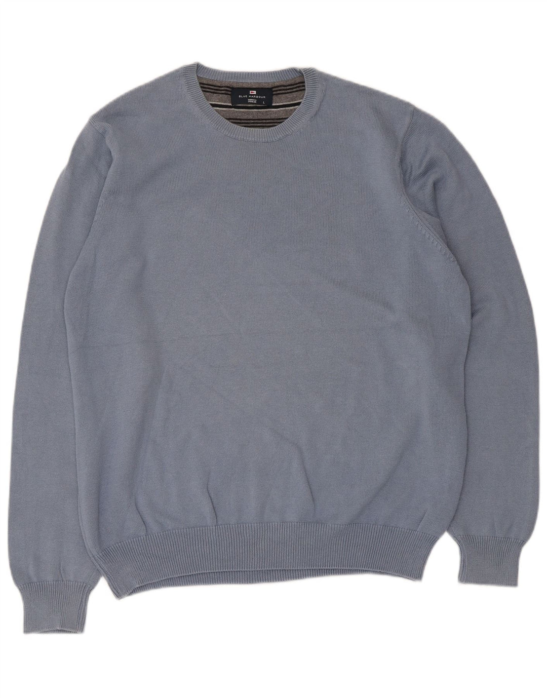 Ανδρικό πουλόβερ Marks & Spencer Blue Harbour Crew Neck Jumper από μεγάλο βαμβάκι
