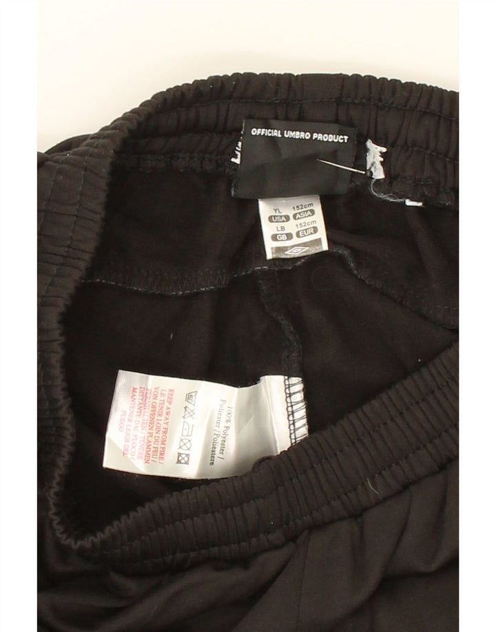 UMBRO Boys Tracksuit Trousers 11-12 Years  Black Polyester Vintage Umbro and Second-Hand Umbro from Messina Hembry 