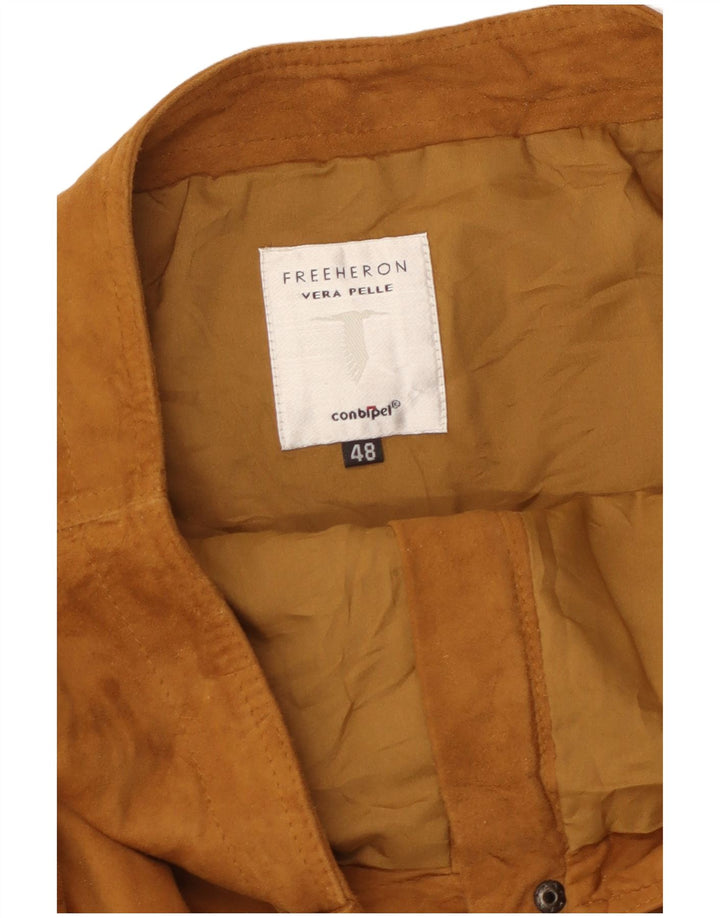 Γυναικεία Ψηλόμεση A-Line φούστα Conbipel IT 48 XL W32 Καφέ Δερμάτινο