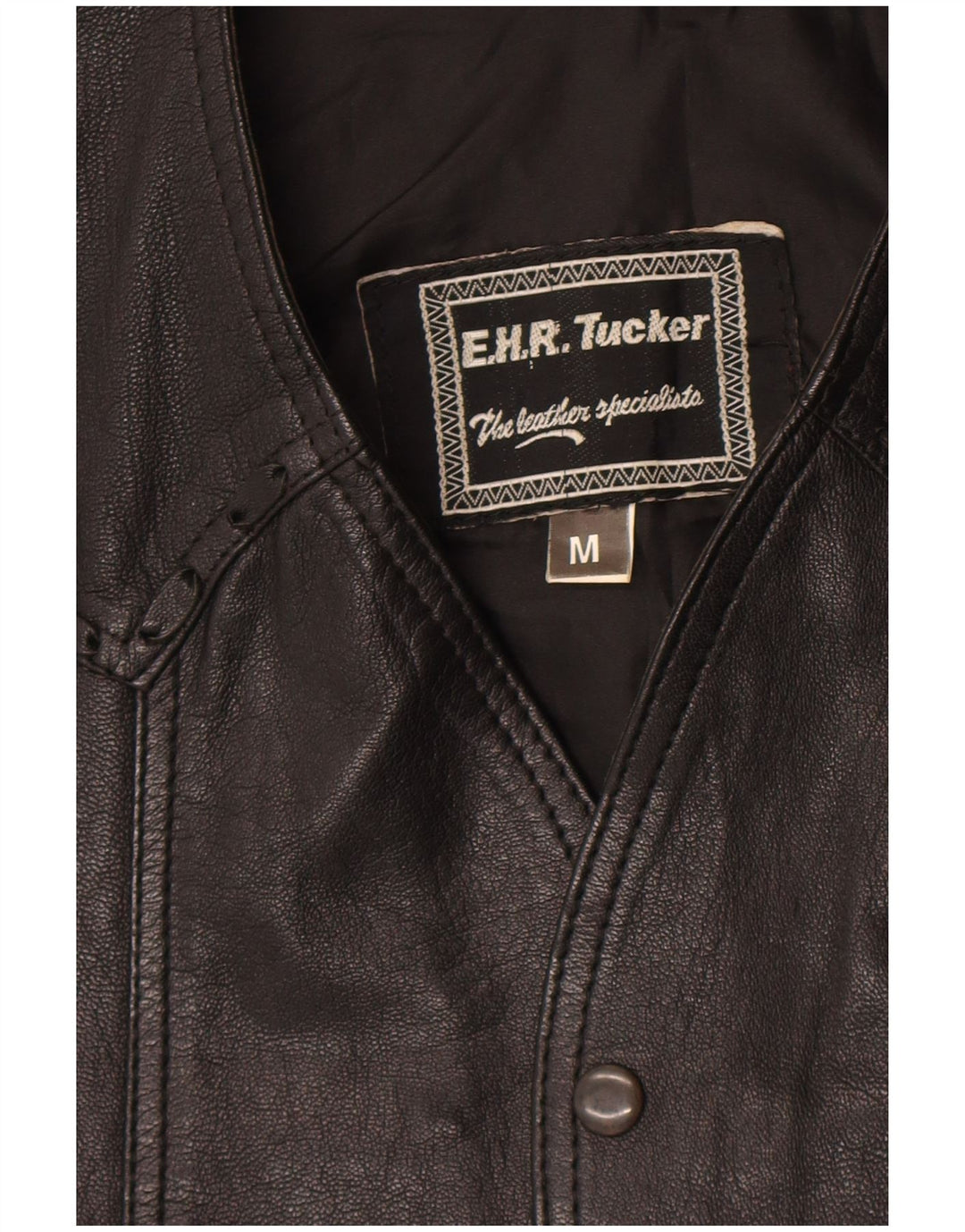 Vintage Ανδρικό Δερμάτινο Γιλέκο Μεσαίο Μαύρο Δερμάτινο