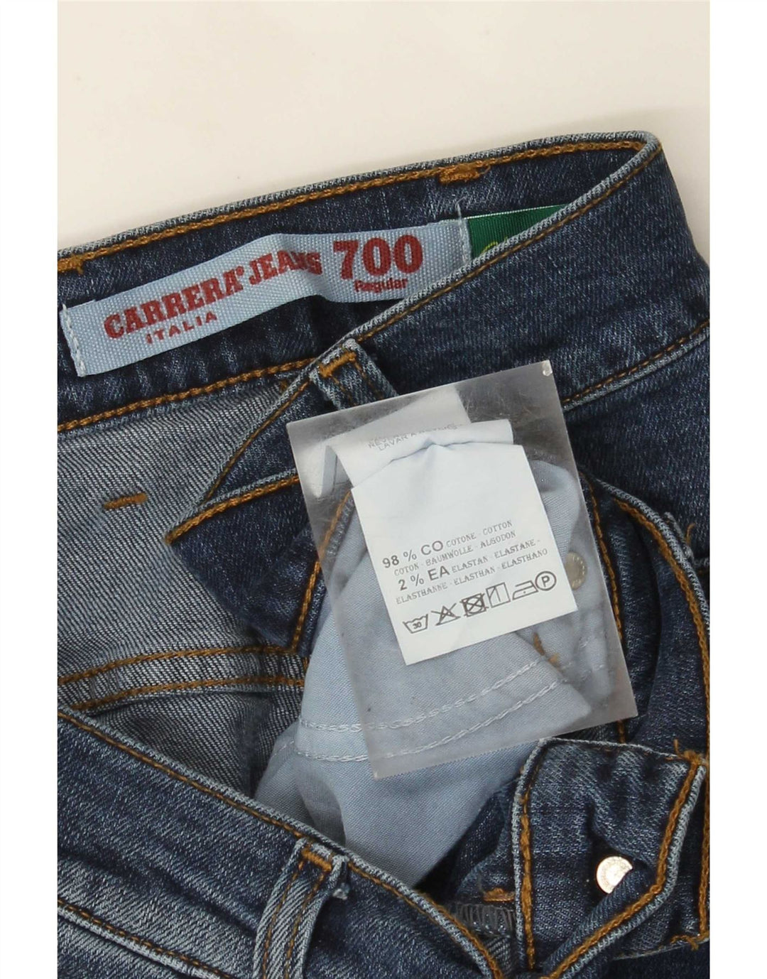 Carrera Mens 700 Regular Straight Jeans W36 L34 Μπλε Βαμβακερό