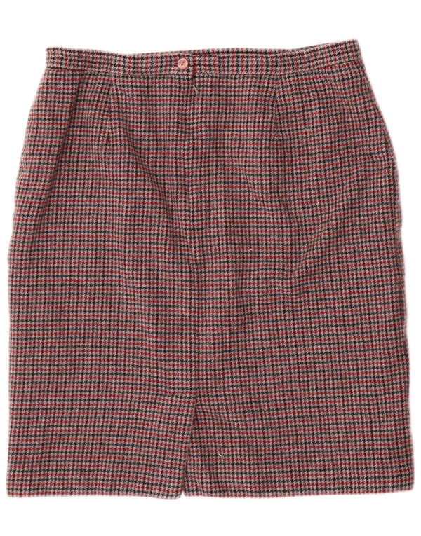 Eastex Γυναικεία Pencil Φούστα UK 20 2XL W34 Πολύχρωμο μαλλί Houndstooth