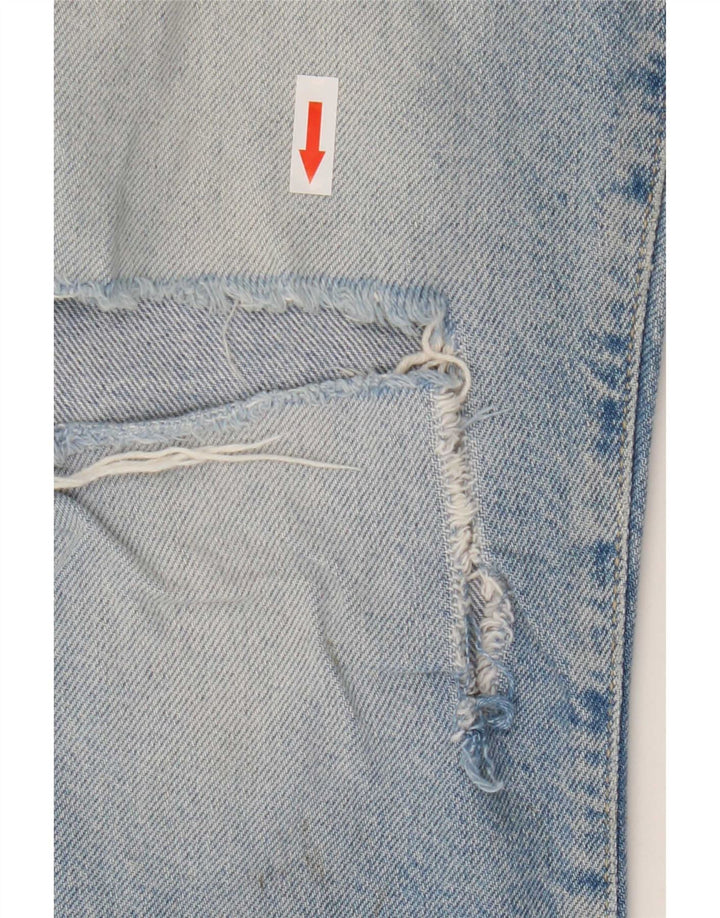 Reiss Womens Distressed Cropped Jeans W29 L26 Blue Cotton