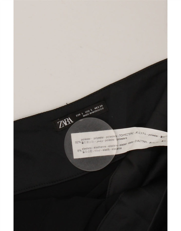 Γυναικείο κοντό σλιπ φόρεμα ZARA 12 μεσαίου μαύρου πολυεστέρα