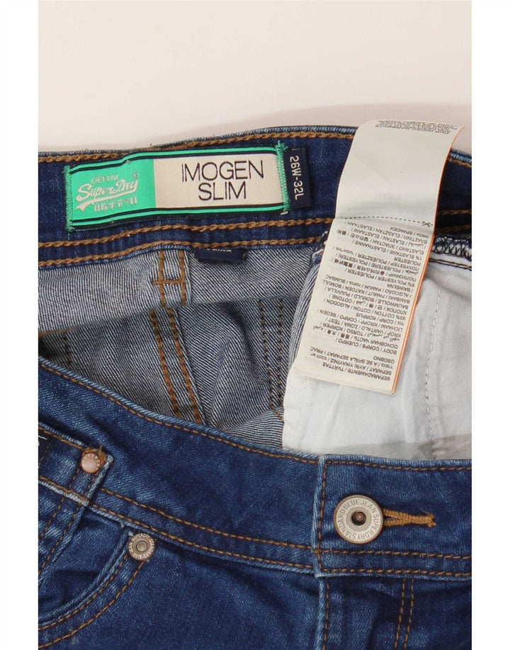 Superdry Γυναικείο Imogen Slim Jeans W26 L32 Μπλε βαμβακερό