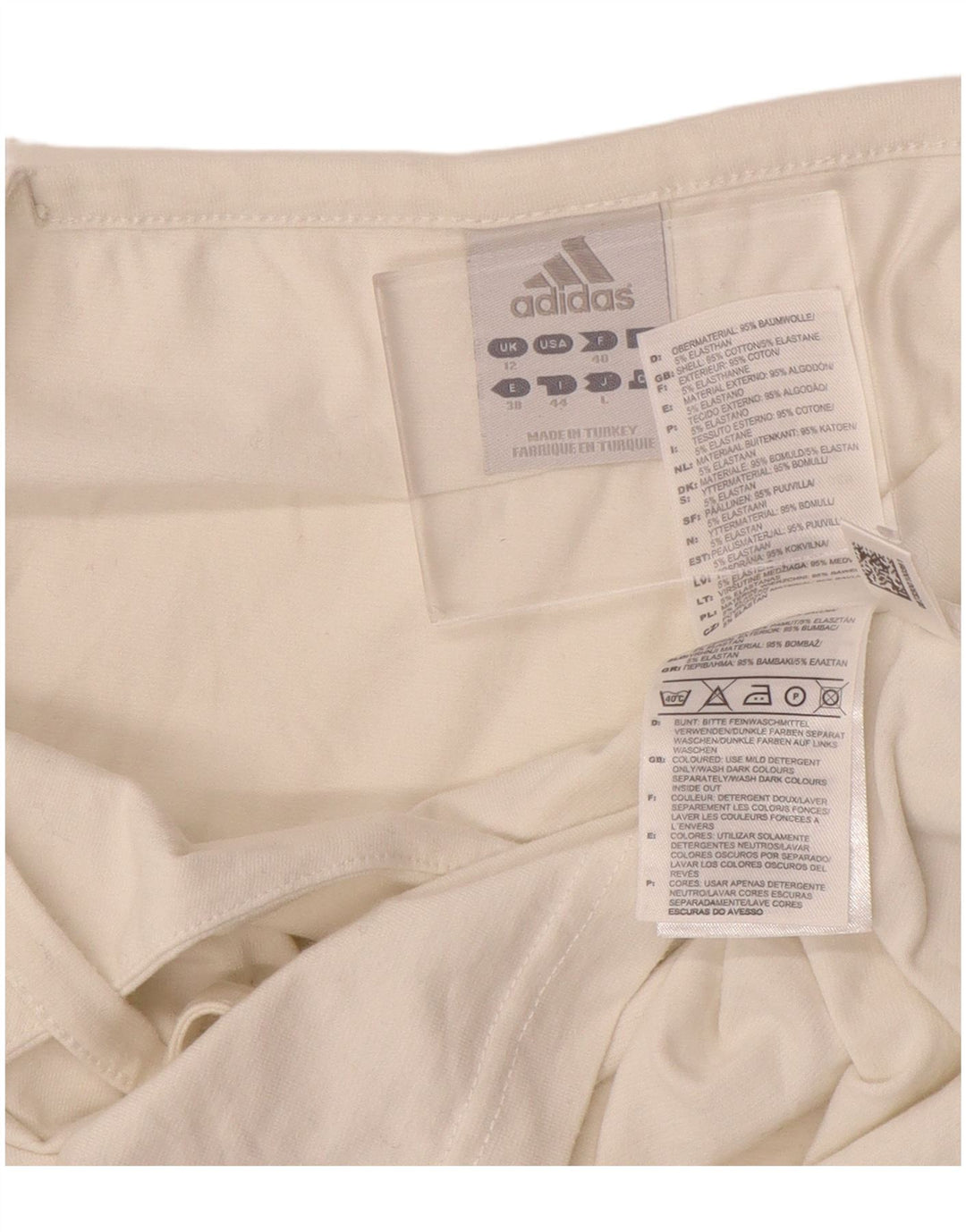 ADIDAS Γυναικείο Crop Cami Top UK 12 Medium Off White Βαμβακερό