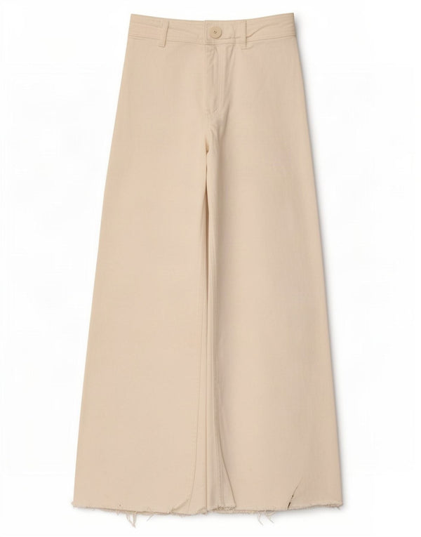 Zara Womens The Marine ψηλόμεσο φαρδύ τζιν EU 36 XS W26 L28 Off White