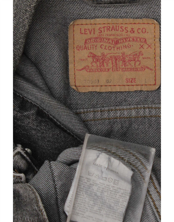 Ανδρικό τζιν μπουφάν Levi's UK 40 μεγάλο γκρι βαμβακερό